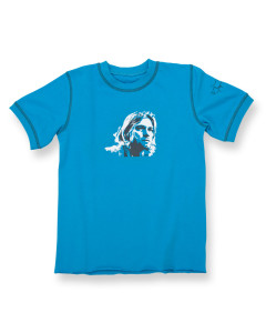 Kurt Cobain T-shirt til børn | Turkis – 100 % organisk bomuld